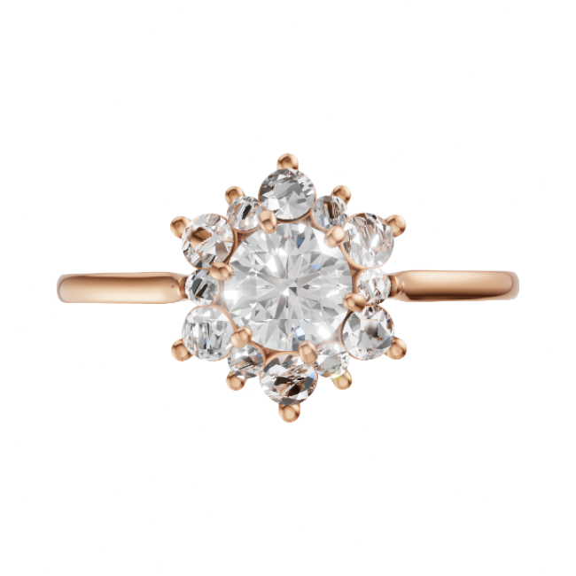 round-14k rose gold|round-18k rose gold